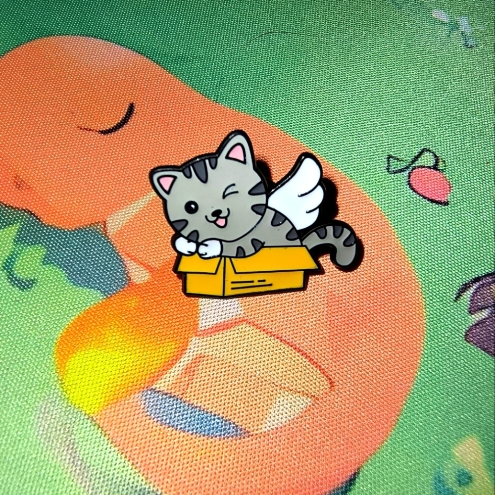 Gray Cat Enamel Pin